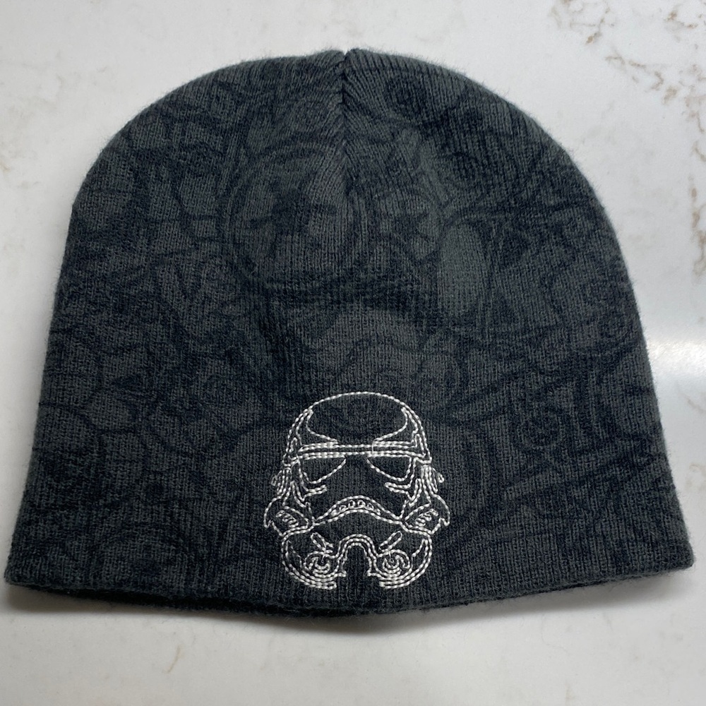 Star Wars Stormtrooper Beanie | Gray Graphic Knit | One Size